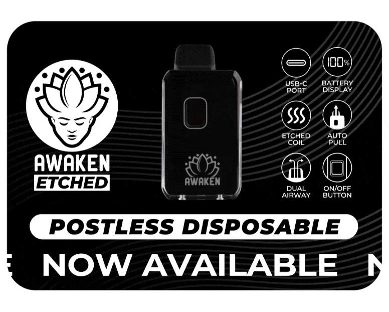 Awaken® Etched Disposable Vape 1ml - Watermelon Yeti (Hybrid)