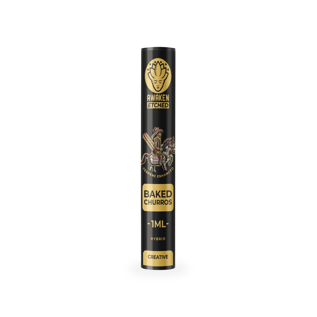 Awaken® Vape Etched Cartridges 1ml - Baked Churros (Hybrid)